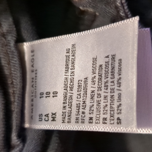 American eagle linen blend navy shorts size 10 - Picture 12 of 14